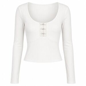 Mixed Threads Coquette Balletcore Long Sleeve Top Women Size L Soft Dainty Top